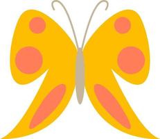 borboleta com lindas asas, ilustração, vetor, sobre um fundo branco. vetor