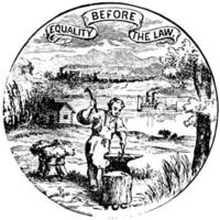 o selo oficial do estado americano de nebraska em 1889, ilustração vintage vetor