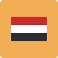 bandeira egípcia, ilustração, vetor, sobre um fundo branco. vetor