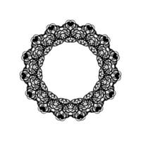 padrão circular em forma de mandala para henna, mehndi, tatuagem, decoração. ornamento decorativo em estilo étnico oriental. vetor