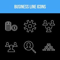 Pacote de 6 ícones para negócios vetor