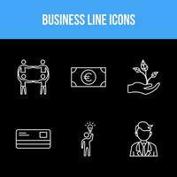 6 ícones para negócios vetor