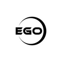 design de logotipo de carta de ego na ilustração. logotipo vetorial, desenhos de caligrafia para logotipo, pôster, convite, etc. vetor