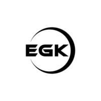 egk carta logotipo design na ilustração. logotipo vetorial, desenhos de caligrafia para logotipo, pôster, convite, etc. vetor