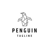 modelo de ícone de design de logotipo de pinguim vetor