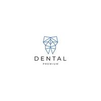 modelo de design de ícone de logotipo geométrico dental vetor
