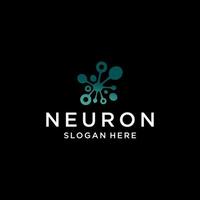 modelo de ícone de design de logotipo de neurônio vetor