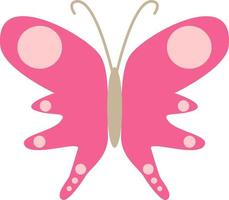 borboleta rosa interessante, ilustração, vetor, sobre um fundo branco. vetor