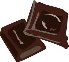 chocolate, ilustração, vetor em fundo branco.