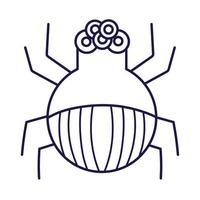 animal inseto barata no estilo de ícone de linha de desenho animado vetor