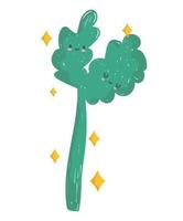 ícone de mascote de comida alegre vegetal de aipo dos desenhos animados vetor