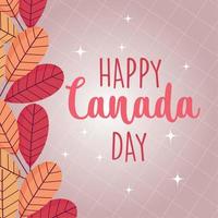 folhas canadenses do feliz dia do Canadá desenho vetorial vetor