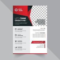 modelo de design de folheto moderno profissional com gradientes de vermelho e preto vetor