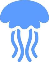 água-viva do mar azul, ilustração de ícone, vetor em fundo branco