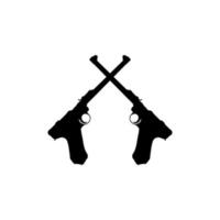 silhueta de arma de pistola para logotipo, pictograma, site ou elemento de design gráfico. ilustração vetorial vetor