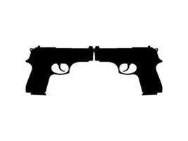 silhueta de arma de pistola para logotipo, pictograma, ilustração de arte, site ou elemento de design gráfico. ilustração vetorial vetor