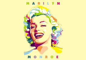 Marilyn monroe - vida de Holywood - popart portrait vetor