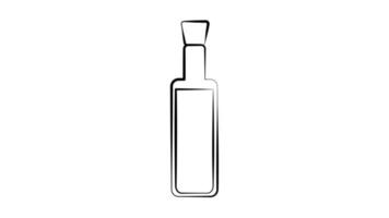 ícone de vetor de óleo de garrafa. ícone de vetor de desenhos animados isolado no óleo de garrafa de fundo branco
