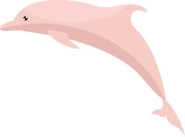 golfinho rosa, ilustração, vetor em fundo branco