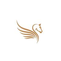 ilustração de design de ícone de logotipo pegasus vetor