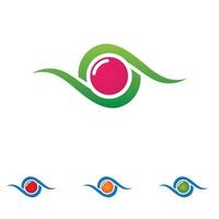 design de logotipo de vetor de cuidados com os olhos