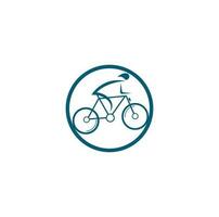 design de logotipo de vetor de bicicleta. identidade de marca corporativa da loja de bicicletas. logotipo da bicicleta.