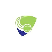 logotipo de conceito de forma de gota de bola de tênis. design de logotipo de tênis vetor