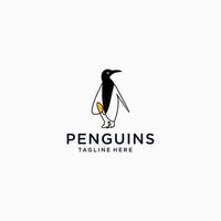 modelo de ícone de design de logotipo de pinguim vetor