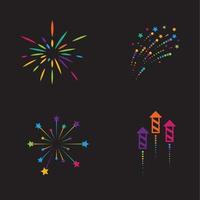 ilustração do ícone do vetor de fogos de artifício