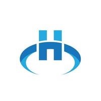design de ícone de vetor de letra h
