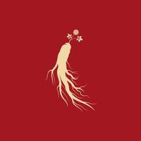 ilustração de ícone de vetor de ginseng