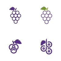 desenho de ilustração de ícone de vetor de uvas