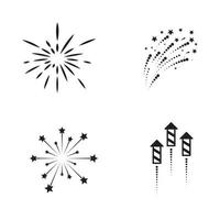 ilustração do ícone do vetor de fogos de artifício