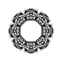 padrão circular em forma de mandala para henna, mehndi, tatuagem, decoração. ornamento decorativo em estilo étnico oriental. vetor