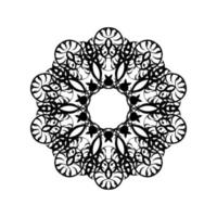 padrão circular em forma de mandala para henna, mehndi, tatuagem, decoração. ornamento decorativo em estilo étnico oriental. vetor