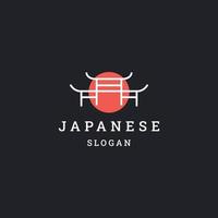 modelo de design de ícone de logotipo japonês vetor