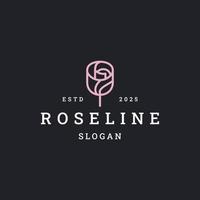 modelo de design plano de ícone de logotipo rosa vetor