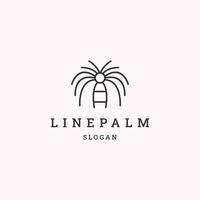 ilustração em vetor modelo de design de ícone de logotipo de palma de linha