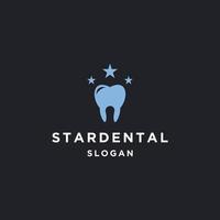 ilustração em vetor modelo de design de ícone de logotipo dental estrela