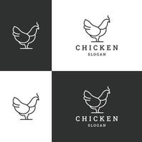 ilustração em vetor modelo de design de ícone de logotipo de frango