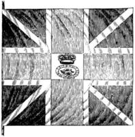bandeira britânica, ilustração vintage vetor