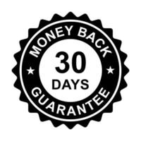 Vetor de ícone de garantia de devolução do dinheiro de 30 dias para design gráfico, logotipo, site, mídia social, aplicativo móvel, ilustração de interface do usuário