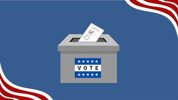ilustração da caixa de votação, dia da eleição 8 de novembro de 2022, vetor