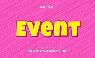 texto do evento - o texto pode ser editado novamente através das configurações de estilo gráfico. usado como elementos de design de celebração, mídia de texto promocional e outros. vetor