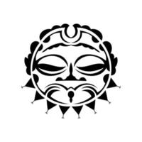 máscaras com estilo de tatuagem polinésia. ilustração vetorial. vetor