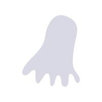silhueta de fantasma de halloween em estilo abstrato vetor