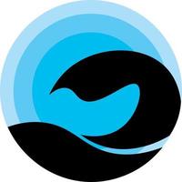 ícones vetoriais para o logotipo da onda azul da praia vetor