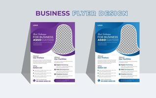 modelo de design de capa de folheto ou brochura de negócios moderno. vetor
