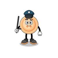 ilustração dos desenhos animados da polícia de botão vetor