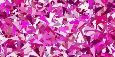 modelo de vetor rosa claro com formas de triângulo.
